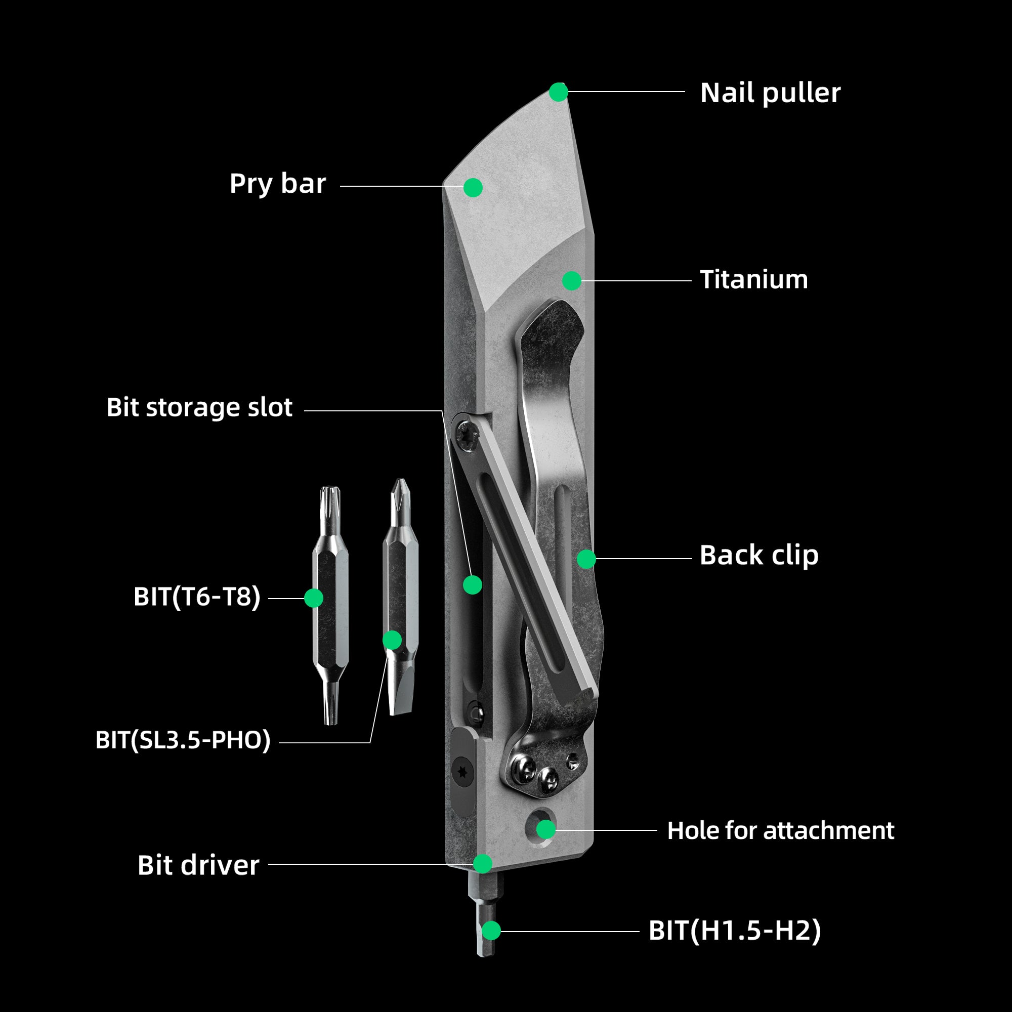 RL4 EDC Pry Bar Multitool