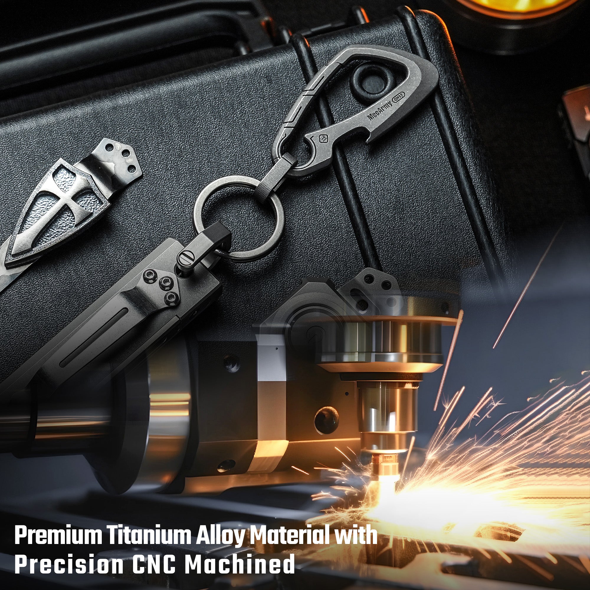 CH17 Titanium Carabiner Keychain Clip