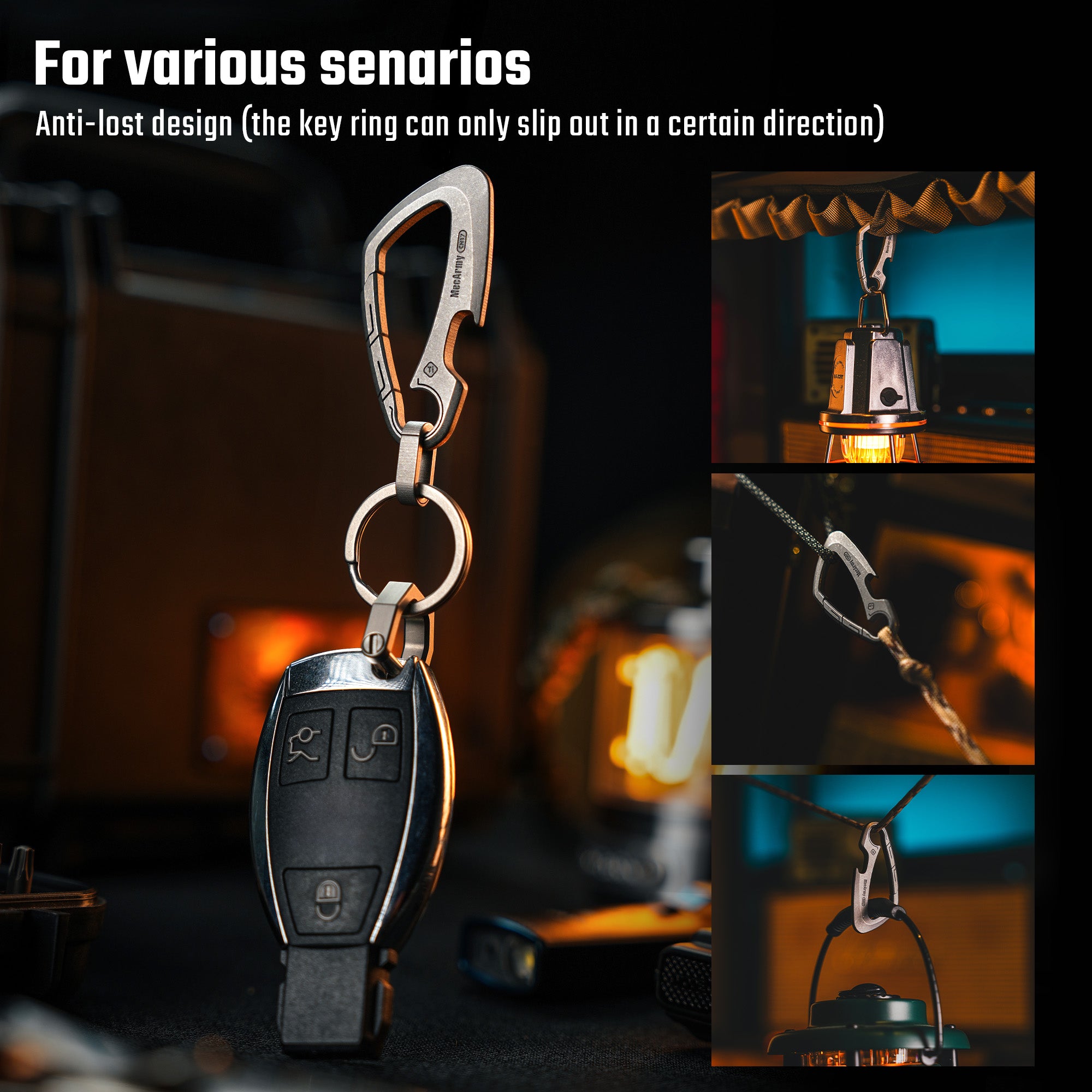 CH17 Titanium Carabiner Keychain Clip