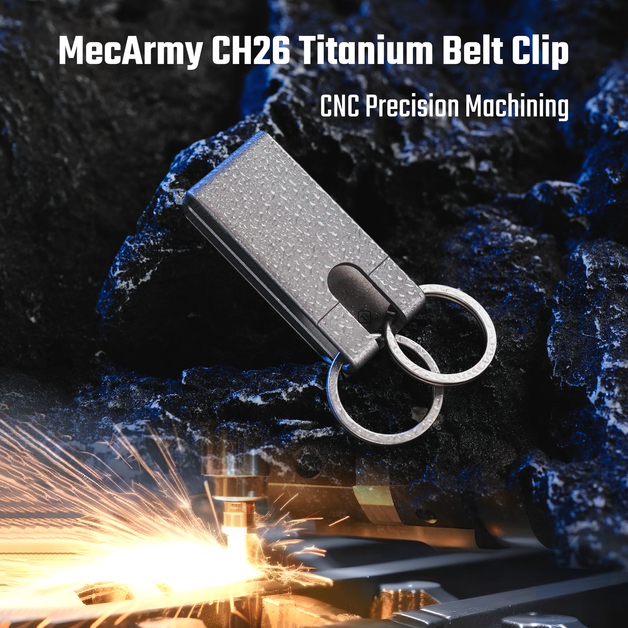 CH26 Titanium Belt Keychain Clip