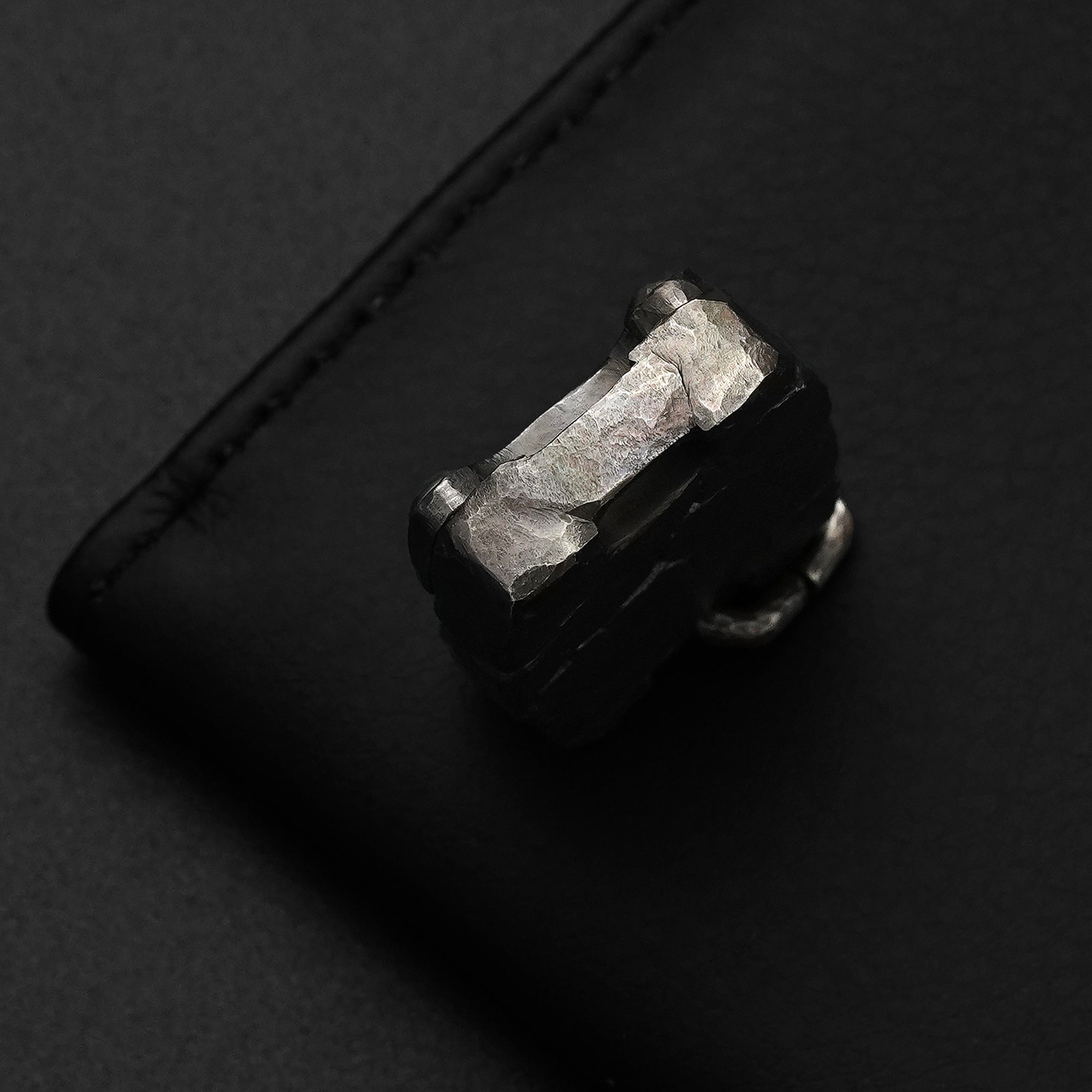MecArmy CMP2-HC hand-carved titanium EDC compass showing the individually sculpted titanium top edge