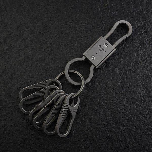 MecArmy CH22 Vintage Titanium Two-way carabiner Keyring