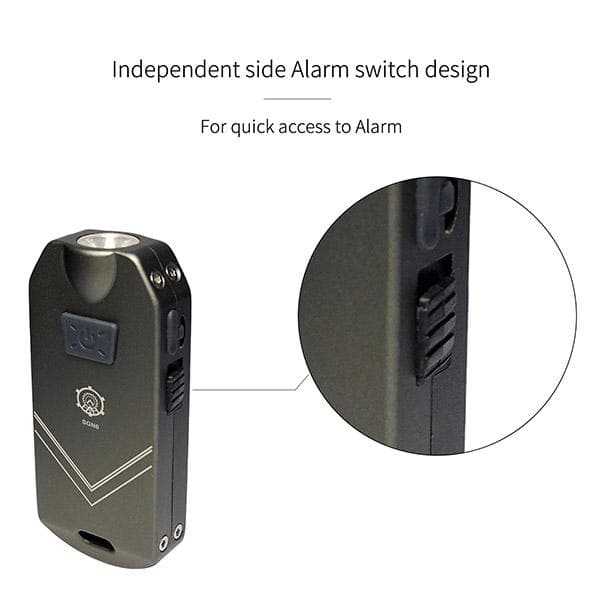 SGN6 738 Lumens USB Rechargeable Personal Attack Alarm and Multifunction Flashlight