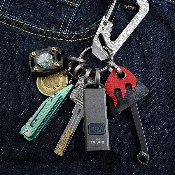 CH7 Titanium Keyring Kit | 7pcs keyring | Uses with Keys and other EDC gears