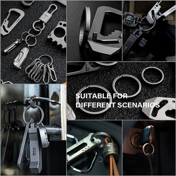 MecArmy CH1 EDC Keyring | Set of four different sizes | Use with Keys and other EDC gear