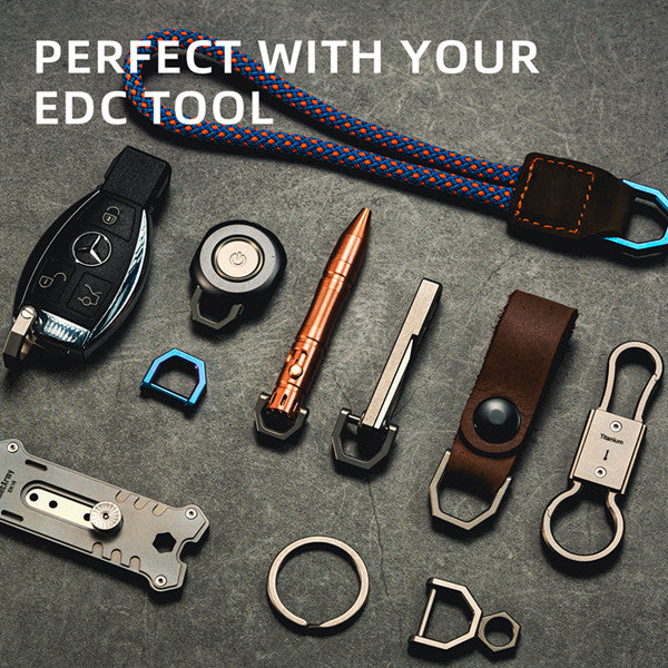 MecArmy CH2 Titanium D shape key ring | three different sizes and colors