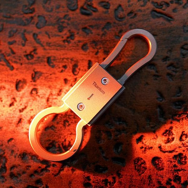 MecArmy CH22 Vintage Titanium Two-way carabiner Keyring