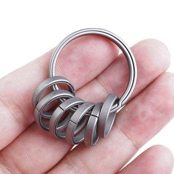 CH7 Titanium Keyring Kit | 7pcs keyring | Uses with Keys and other EDC gears