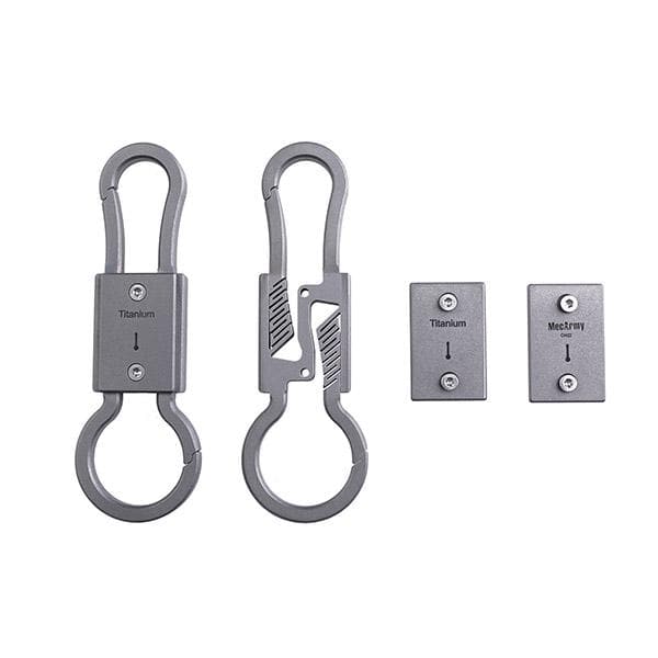 MecArmy CH22 Vintage Titanium Two-way carabiner Keyring