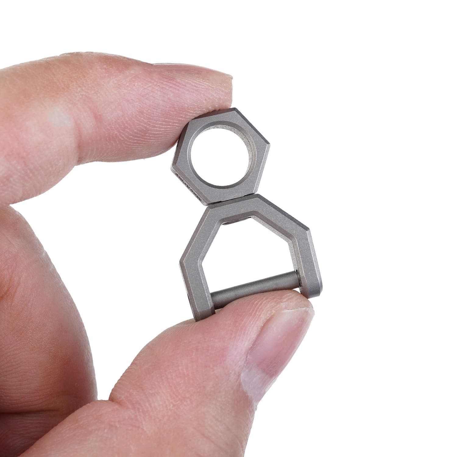 CH5 Titanium rotatory D shape key ring
