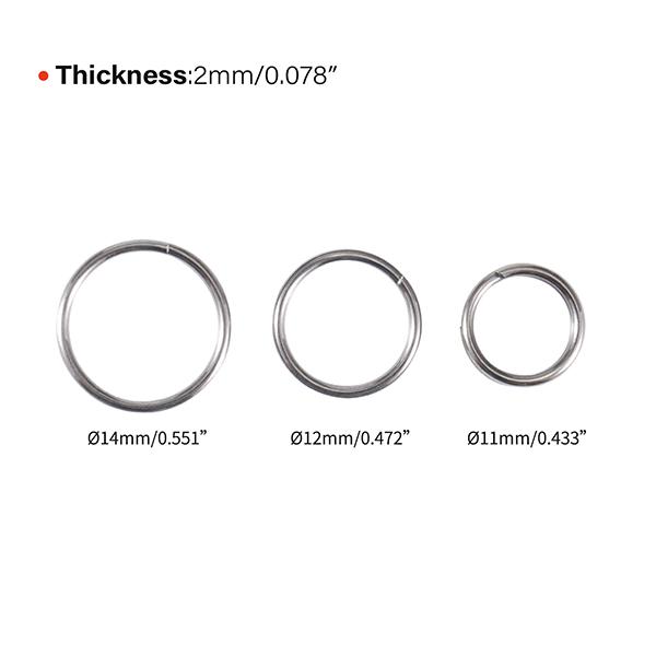 CH8 Titanium Keyring Kit | 18pcs Keychain Ring and Three Different Sizes