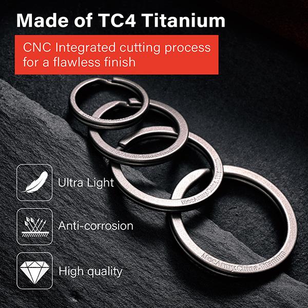 CH11 Titanium Keyring  4pcs Keychain Ring Kit and Four Different Size –  MecArmy