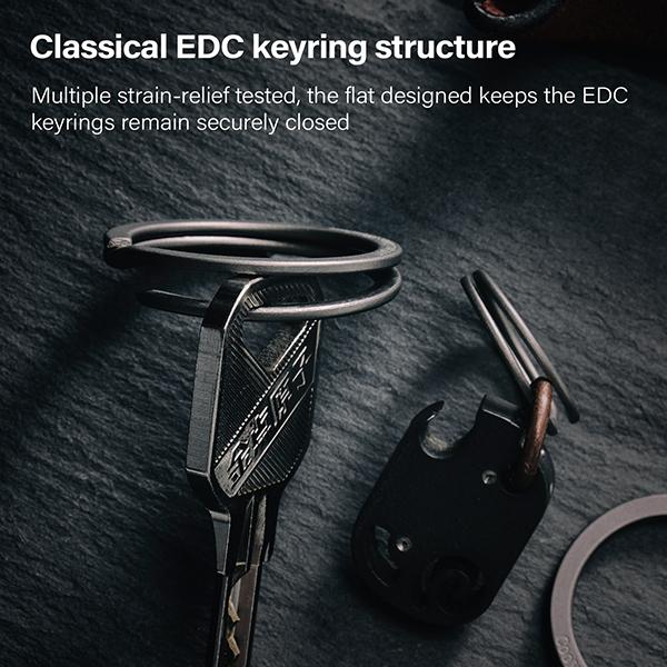 CH11 Titanium Keyring  4pcs Keychain Ring Kit and Four Different Size –  MecArmyEDC