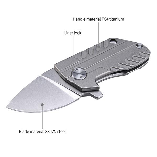 MecArmy EK35 Titanium Mini Folding Knife