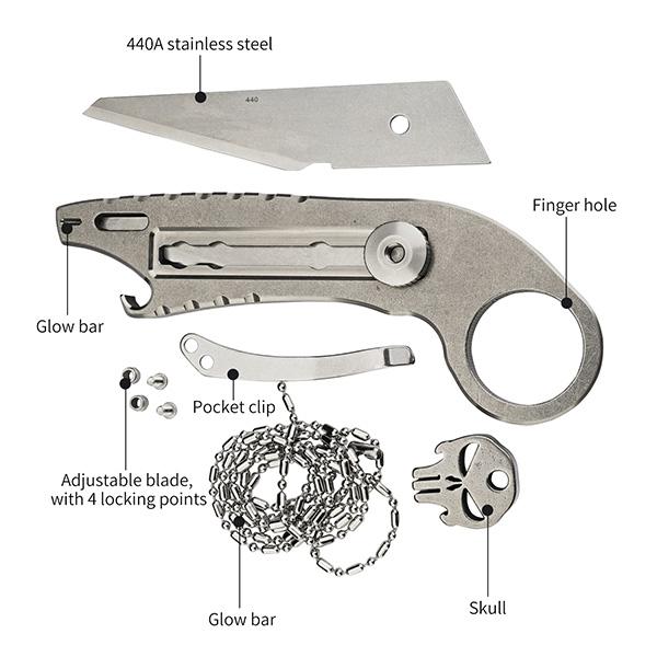 MecArmy EK50 Titanium Utility Knife