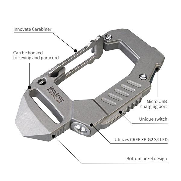 MecArmy FL10 EDC Carabiner Flashlight