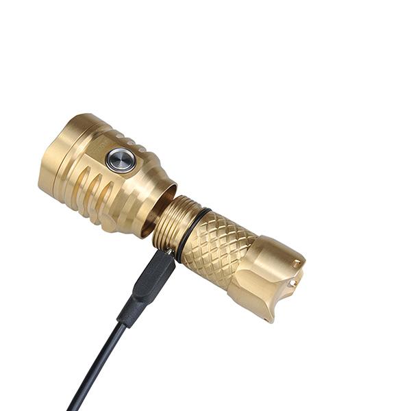 MecArmy PT16-BS USB Rechargeable 1200 Lumens Brass EDC Flashlight