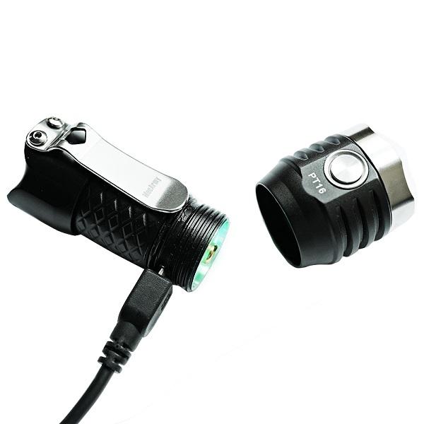 MecArmy PT16 EDC LED Flashlight coming with pocket clip