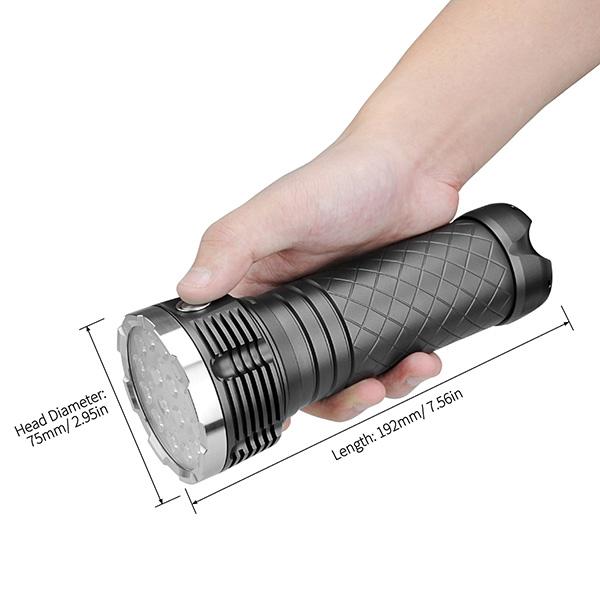 MecArmy PT80 9600 Lumens USB Rechargeable Search Flashlight