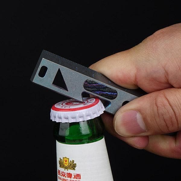 MecArmy Titanium EDC Bottle Opener/Prybar/Ruler_RL2_open bottle