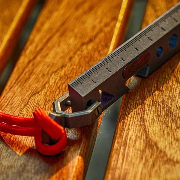 MecArmy Titanium EDC Bottle Opener/Prybar/Ruler_RL2_easily attachable