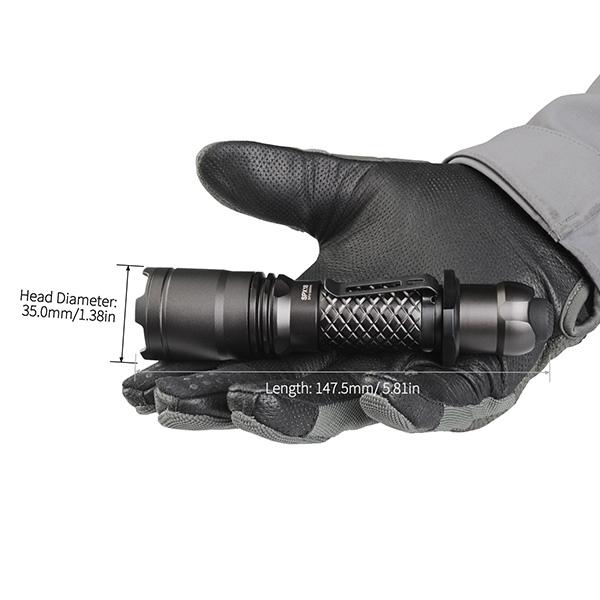 MecArmy SPX18 1100 Lumens 360 Degrees Operated Tactical Flashlight