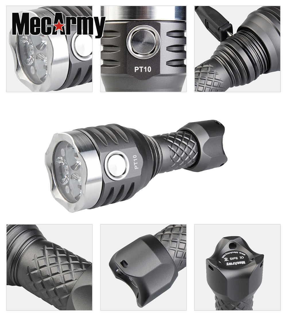 PT10 USB Rechargeable 800 Lumens EDC Flashlight