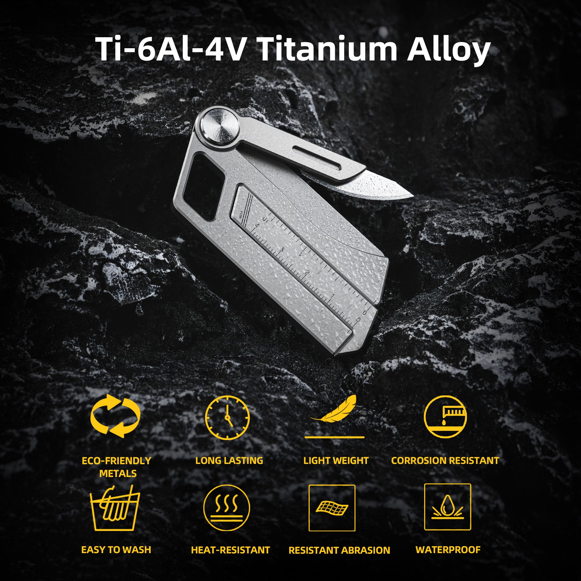 RU02 Titanium Folding Knife Caliper