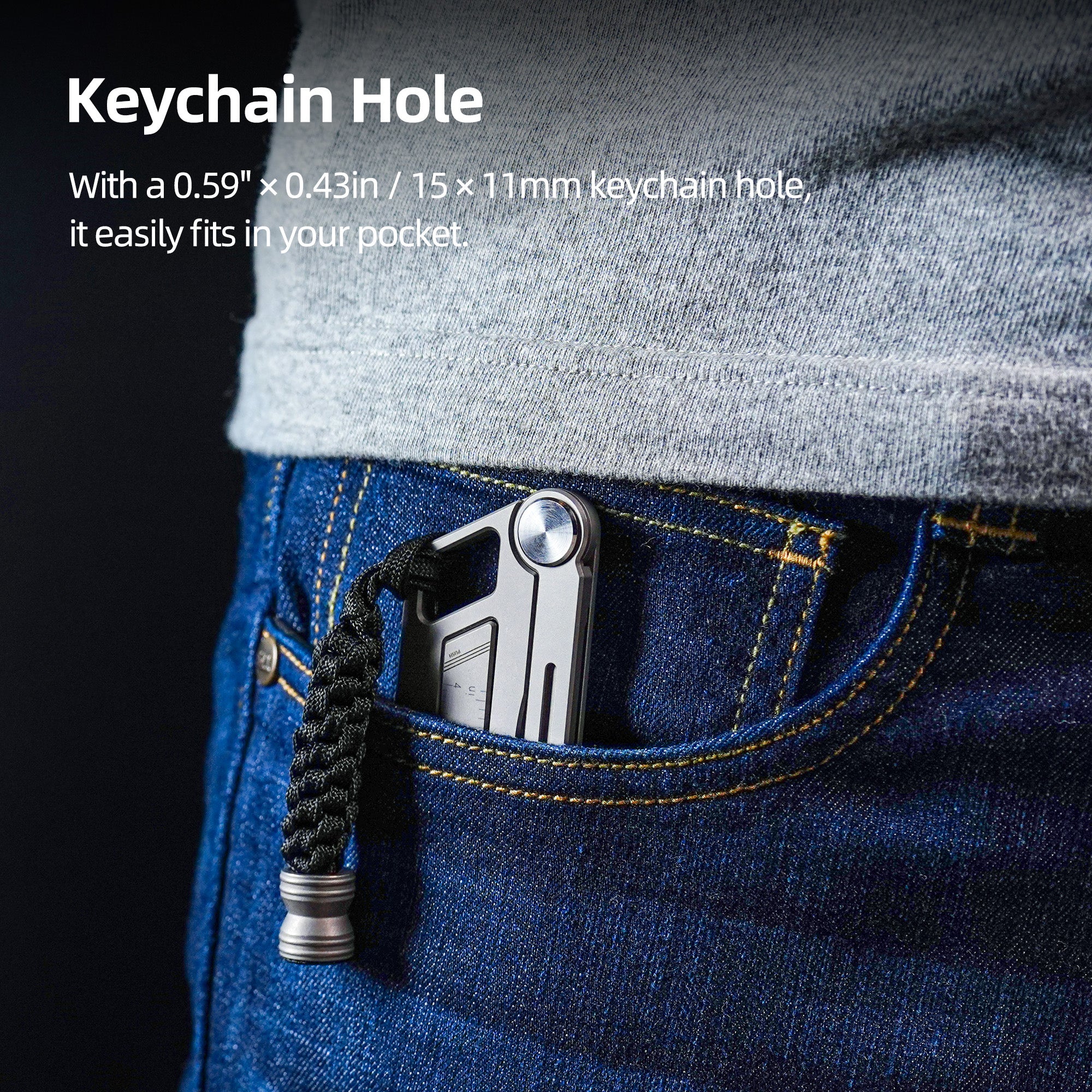 RU02 Titanium Folding Knife Caliper