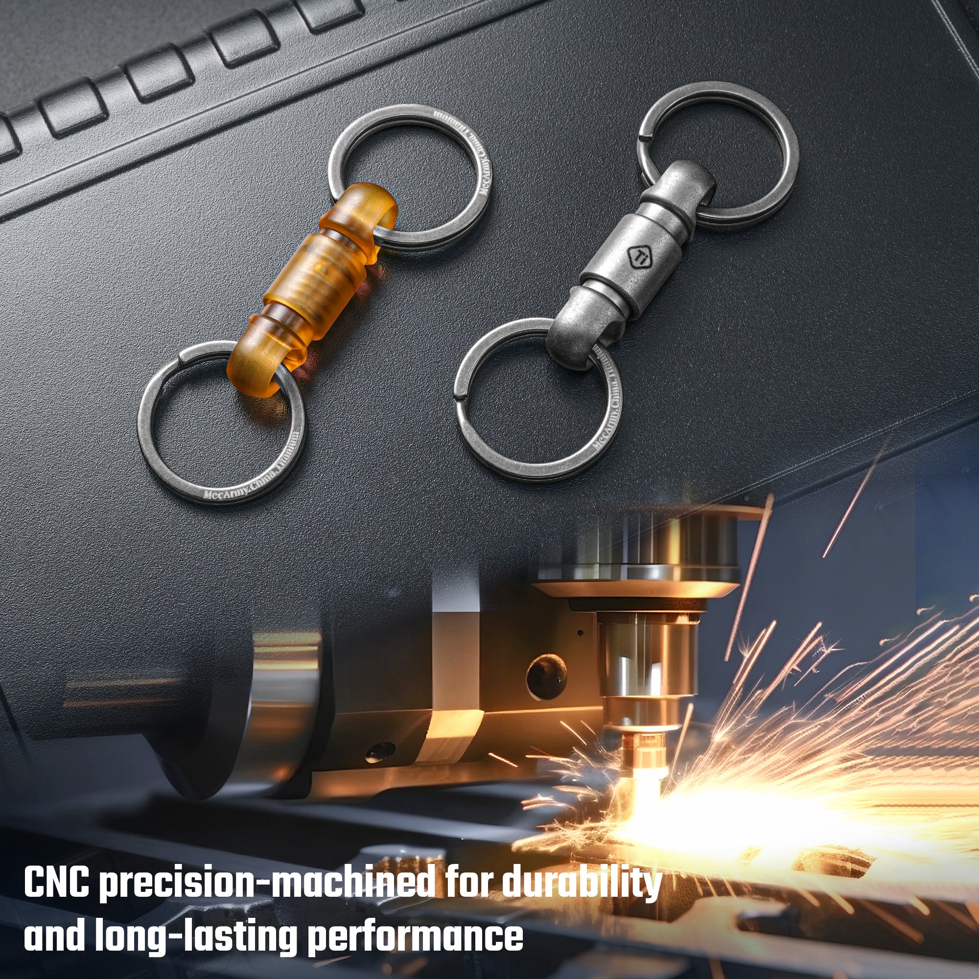 CH24 Titanium/PEI Quick Release Keychain