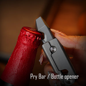 MecArmy RL3 Titanium EDC Pry Bar Bottle Opener