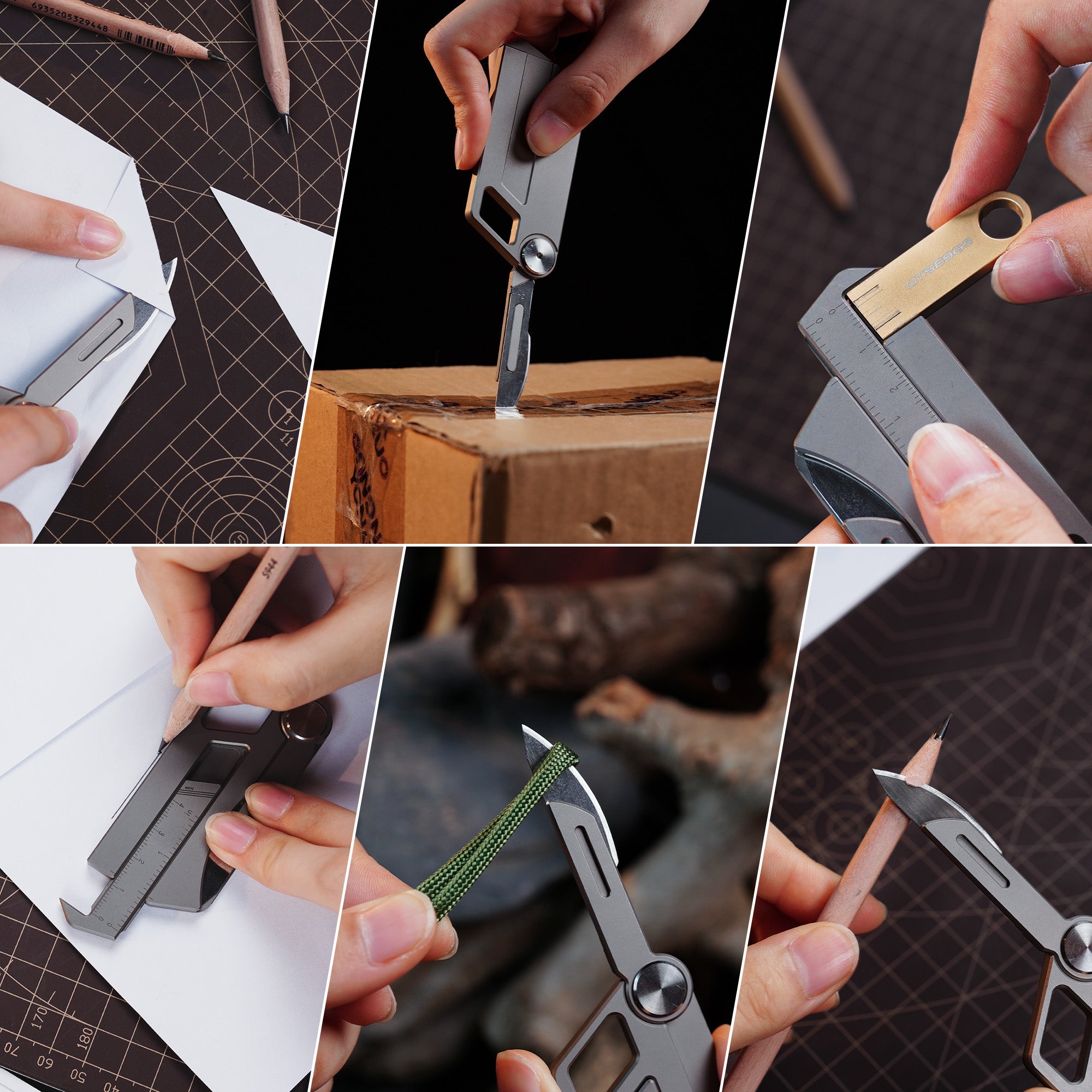 RU02 Titanium Folding Knife Caliper