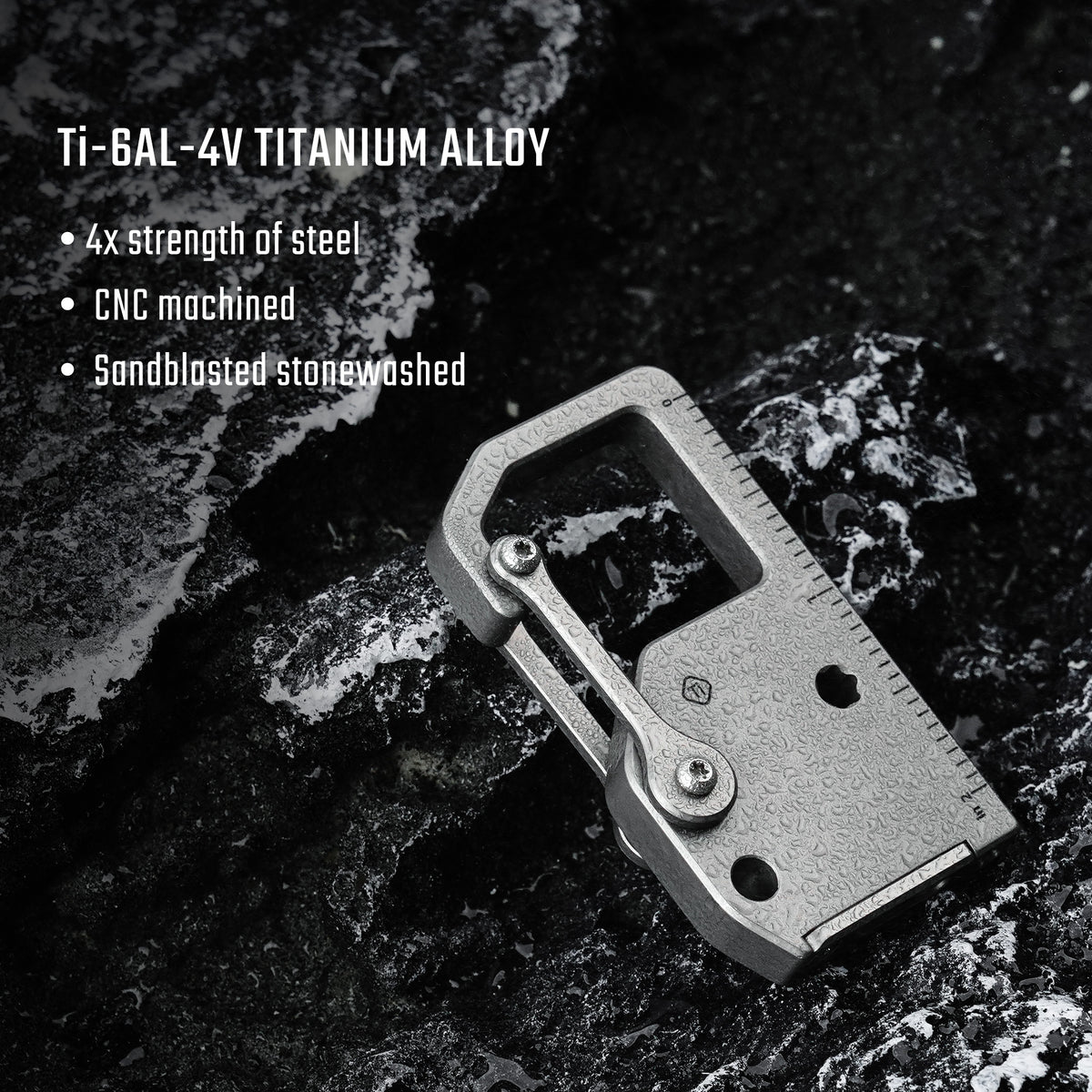 Titanium Keyring Edc MecArmy EH4 Multi-tool Titanium EDC Carabiner Keychain with Screwdrivers