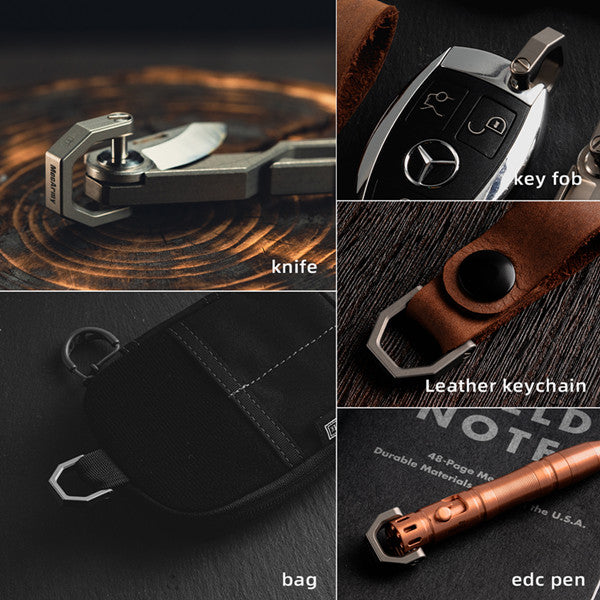CH13 Titanium Flat Split Keyring 7pcs  Titanium Flat Keychain Ring fo –  MecArmy