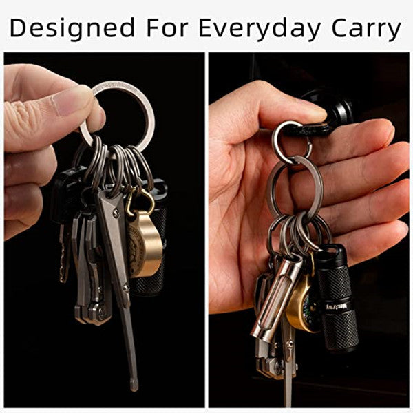CH7 Titanium Keyring Kit | 7pcs keyring | Uses with Keys and other EDC gears