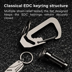 CH13 Titanium Flat Split Keyring 7pcs  Titanium Flat Keychain Ring fo –  MecArmy