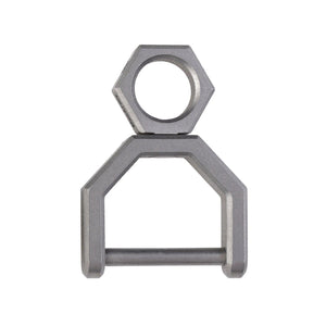CH5 Titanium rotatory D shape key ring
