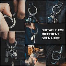 CH9/CH10 Titanium Circle Carabiner Keychain | Quick Release Spring Keyring