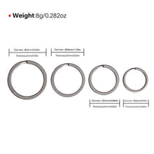 CH11 Titanium Keyring | 4pcs  Keychain Ring Kit and Four Different Sizes