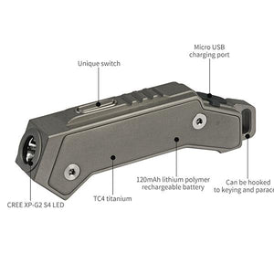 MecArmy FL02 USB Rechargeable Keychain Flashlight