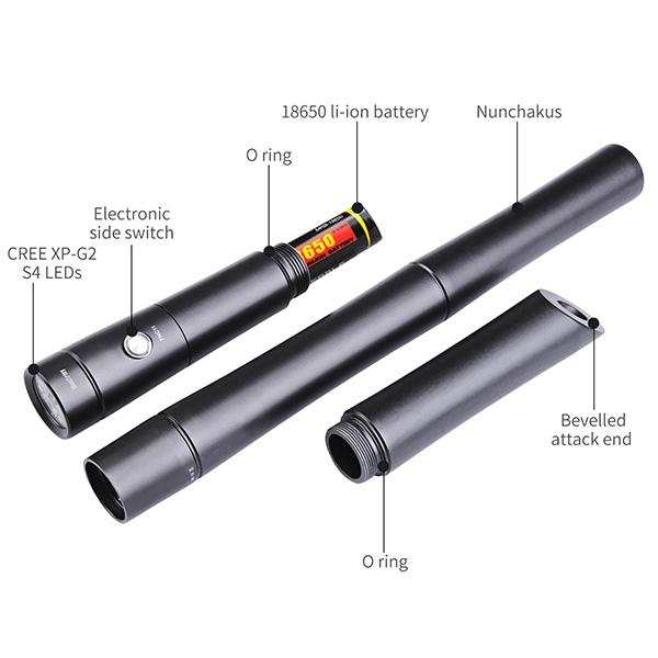 MecArmy FNC11 Nunchakus USB rechargeable flashlight